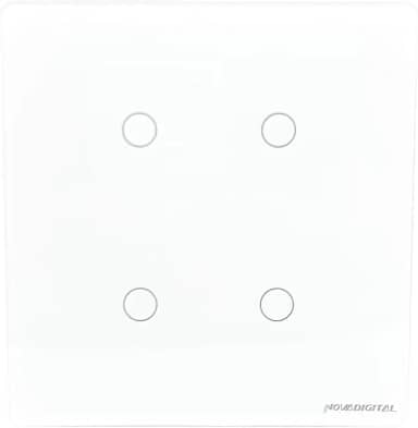 Interruptor Inteligente Zigbee 4 Teclas Botões Touch 4x4 Compativel Tuya Smart Life Alexa e Google Assistent - Novadigital (Branco)