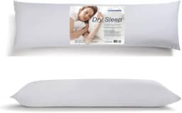 Travesseiro de Corpo Minhocão para Gestante - 45x130cm - Antitranspirante e Antialérgico - Branco