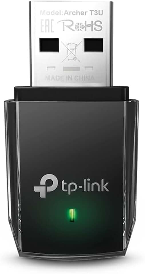 Adaptador USB wireless dual band AC1300 TP-Link Archer T3U, Preto, Pequeno