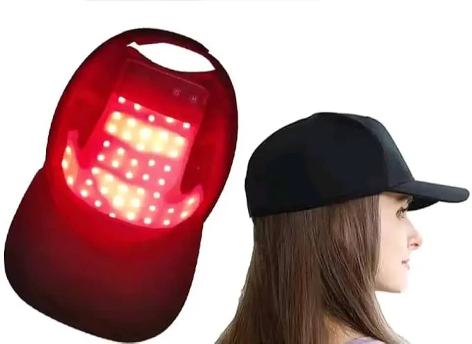 Tratamento de crescimento Capilar a laser Boné de terapia para crescimento capilar, anti perda de cabelo a laser, dispositivo de terapia de luz para recrescimento capilar homens e mulheres