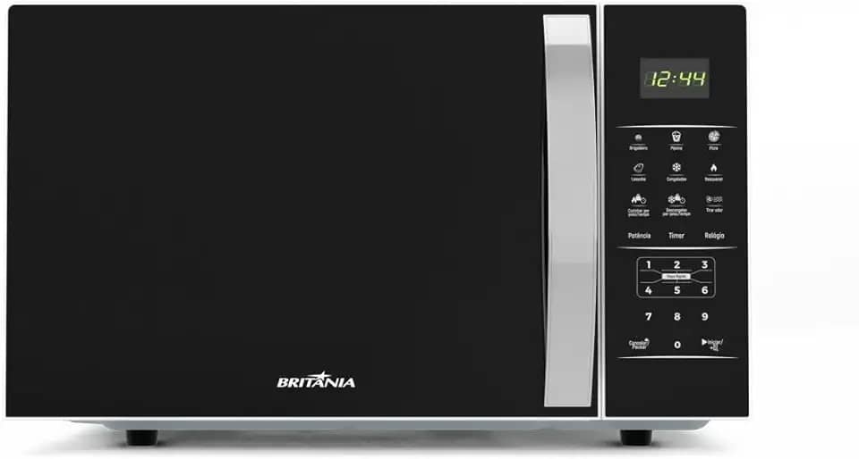 Micro-ondas Britânia BMO38 33 Litros, Limpa Fácil, 1400W, 110V, Preto
