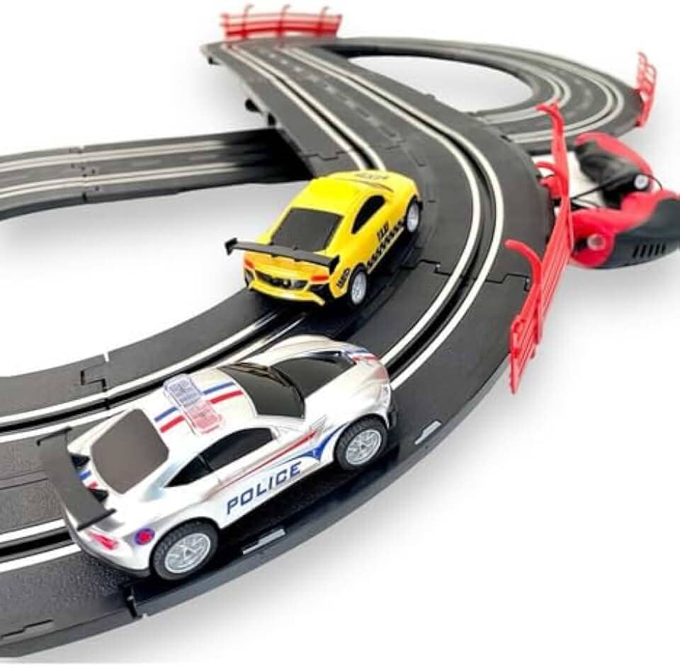 Autorama Pista Carrinho Controle Remoto Auto Luzes 2 Pistas DM Toys