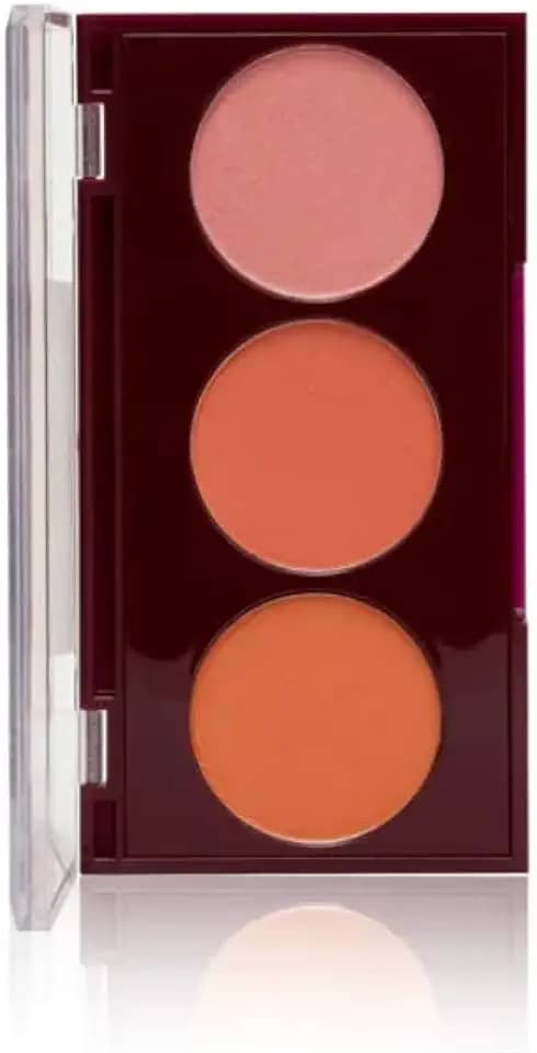 Paleta de Blush Trio Luxury Face Beautiful Profissional - Alta Pigmentação, Acabamento Natural, FB343