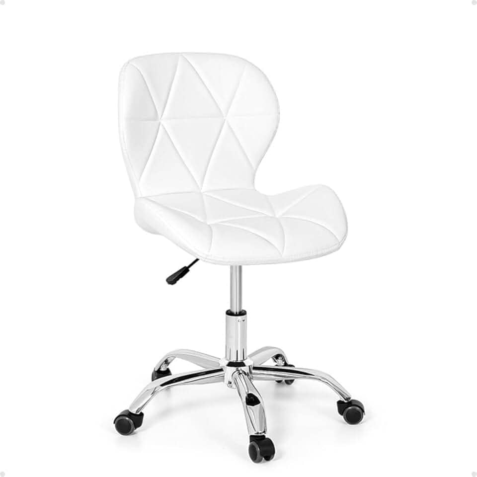 Cadeira Office Eiffel Slim Base Giratória (Branco)