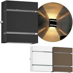 Arandela Externa Parede Slim 2 Frisos E Focos Alumínio MF167 (Preto)