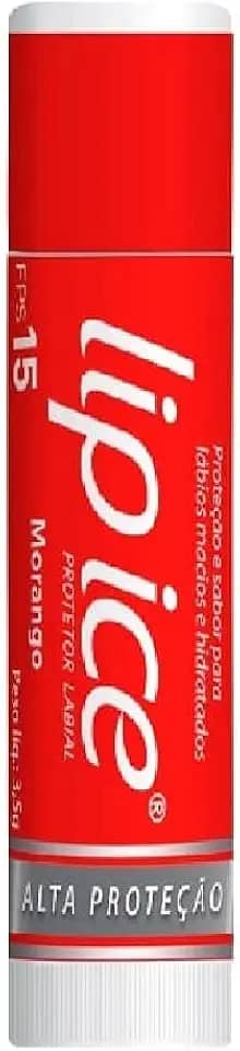 Lip Ice® Protetor Labial Fps15 Protege e hidrata os lábios - Morango 3.5G