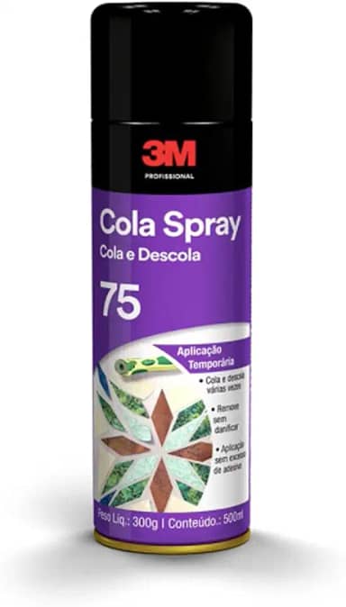 3M, Adesivo Multi Spray 75, Cola e Descola, Lata, 300 g, Transparente