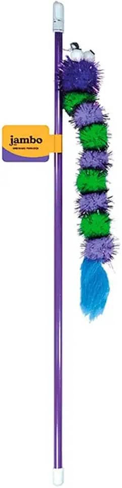 Brinquedo Jambo Varinha Minhoca Colorida para Gatos