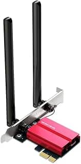 Placa de rede PCI Express Wi-Fi 6 AXE5400 MA86XE Com Bluetooth 5.3 I Adaptador Wi-Fi 6 para PC Compatível Com Windows 10 e 11 I Melhor Placa Wi-Fi 6 para Jogos Alta Velocidade Internet Baixa Latência