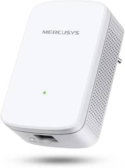 MERCUSYS ME10 Repetidor WiFi, extensor de rede, amplificador sem fios 300 Mbps, WPS botão, play e plug, indicador LED de sinal, fácil configuração, compatível com