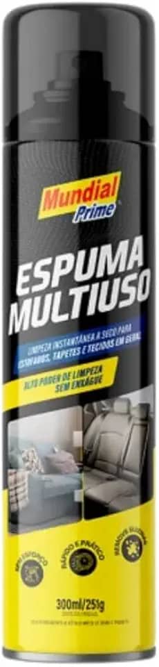Espuma Multiuso 300ml/250g Mundial Prime – Limpeza Profunda em Superfícies Diversas