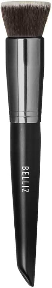 Pincel Kabuki Reto, Belliz, Preto/ Cinza/ Branco