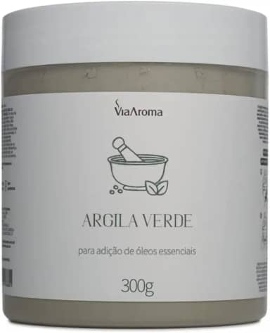 Argila Verde - Auxilia Na Redução e Controle Da Oleosidade | Indicado Para Todos Tipos De Pele e Cabelo 300g - Via Aroma