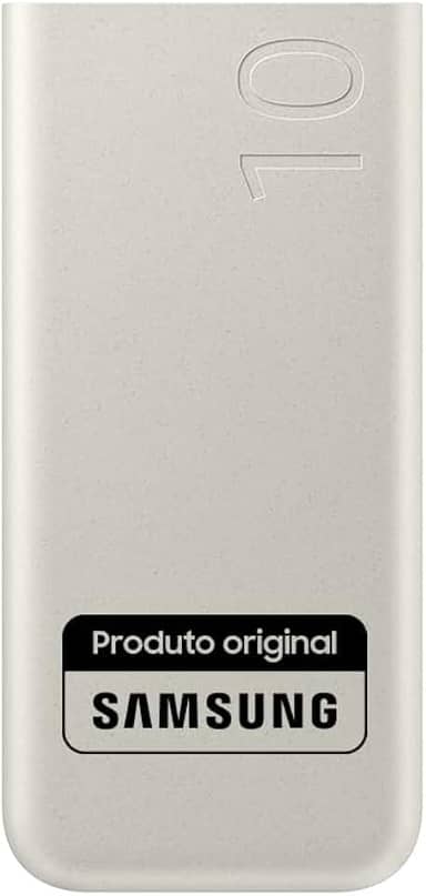 Bateria Externa SAMSUNG EB-P3400 Bege Portátil, Carga Super Rápida 25W, Duas Saídas USB-C 10000 MAH