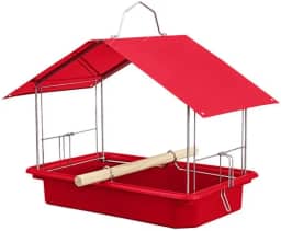 Tratador Pássaros Livres Comedouro Jardim Proteção Sol Chuva