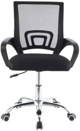 Cadeira De Escritório Giratória Com Altura Ajustável Cor Preto