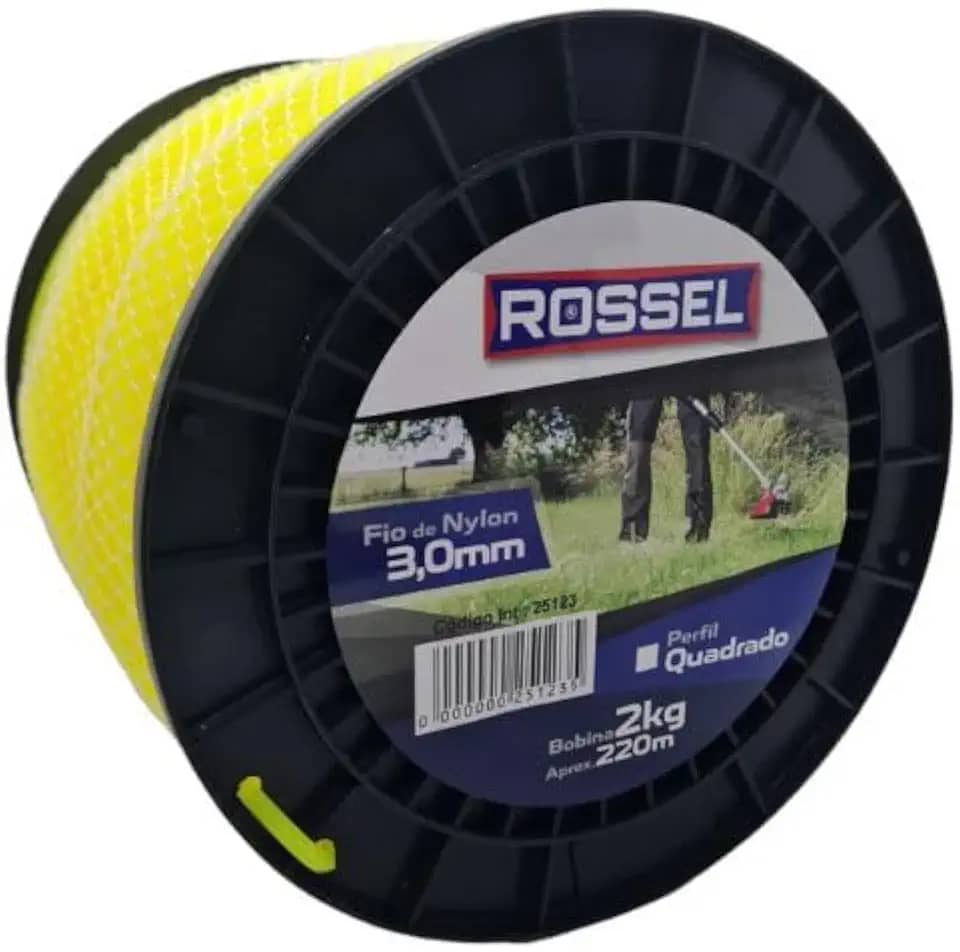 Bobina Fio Nylon Roçadeira 3mm Quadrado 2kg Multimarcas