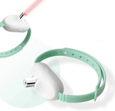 Colar Brinquedo Laser para Gatos Animais de Estimação, USB LED Coleira Estimulação Inteligente e Automática para Entretenimento Felino (Cor Aleatoria)