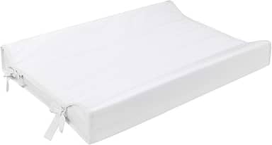 Trocador Americano Bebe Comoda Fralda Com Abas Impermeavel Anatomico Com Capa Plástica Microfibra Macia Branco (65cm x 45cm)