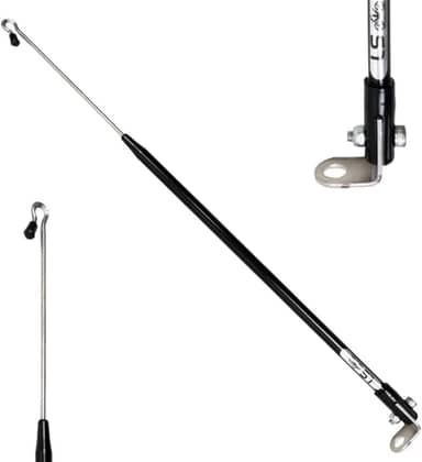 Antena Corta Pipa Linha Anti Cerol Fio Retrovisor 2 Estágios Retrátil Moto Proteção Segurança Preta