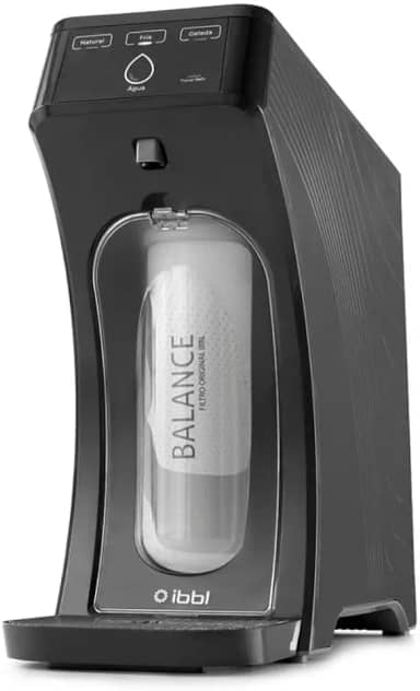 Purificador de Água Gelada Fria Natural E-due com Painel Touch Grafite IBBL