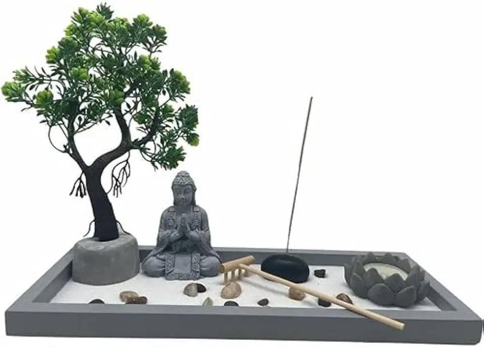 Jardim Zen Master Buddha Com Bonsai Artificial Y2005