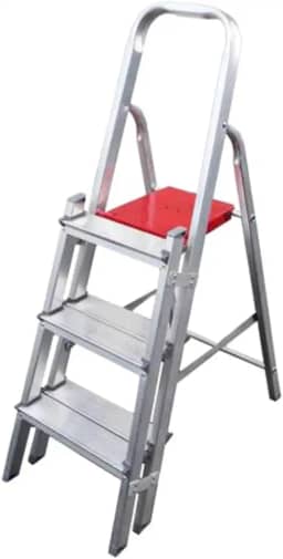 Escada de Alumínio 3 Degraus Duplos Reisam