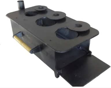 Fogão a Lenha Portátil 3 Bocas - Aluminio Fundido