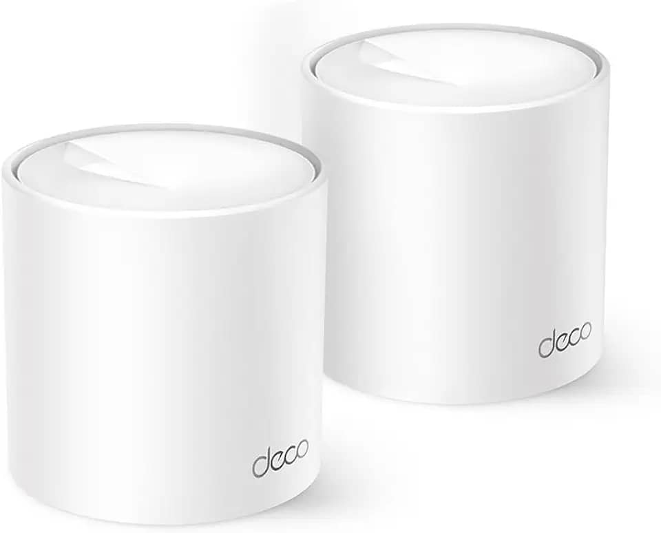 [Novo] TP-Link Deco X10 (2-pack) | Sistema Wi-Fi Mesh 6 AX1500 para toda a casa - Cobertura de até 360 m², 3 portas Gigabit por unidade, canal de banda de 80 MHz, ODFMA, 1024 QAM, branco