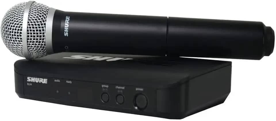 Microfone de Mão Sem Fio Shure BLX24/PG58, Cápsula PG58