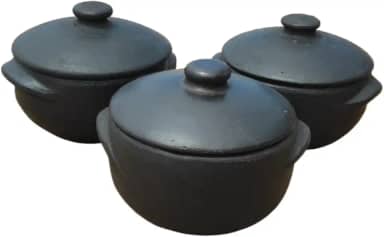 Jogo de Panela de Barro Capixaba 1500ml - Fogão a Lenha e Gás Pratos Tradicionais Brasileiros