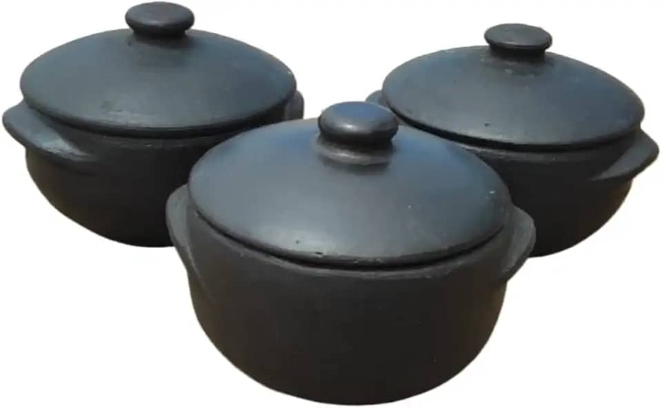 Jogo de Panela de Barro Capixaba 1500ml - Fogão a Lenha e Gás Pratos Tradicionais Brasileiros