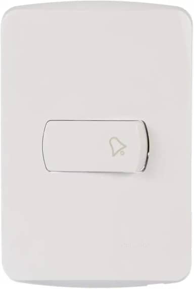 Conjunto Campainha Pulsador 10A 250V Branco Miluz S3B62460, Schneider Electric