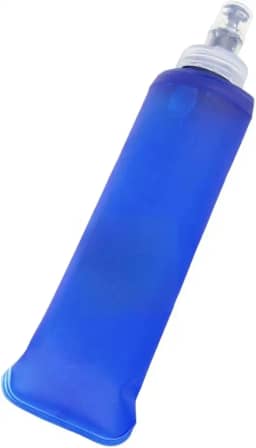 Garrafa de Água Dobrável para Corrida, 250ml, Silicone Macio, Azul
