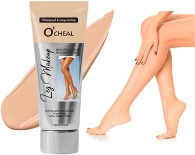 O'CHEAL Creme de maquiagem impermeável para pernas, cobertura de tatuagem sem transferência e corretivo para cicatrizes, base corporal de longa duração para pele impecável, cobertura de varizes nas