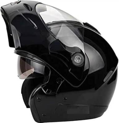 Capacete de Moto Mixs MX Captiva Route Brilhante Com Viseira Interna Solar Óculos de Sol Articulado Escamoteável Robocop Cinza Com Cinza