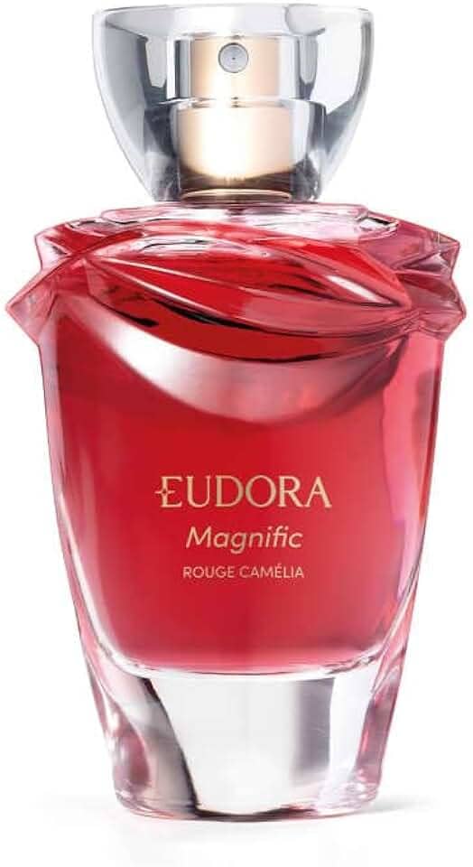 Perfume E.udora Magnific Rouge Camelia, Notas Frutais Fundo Amadeirado