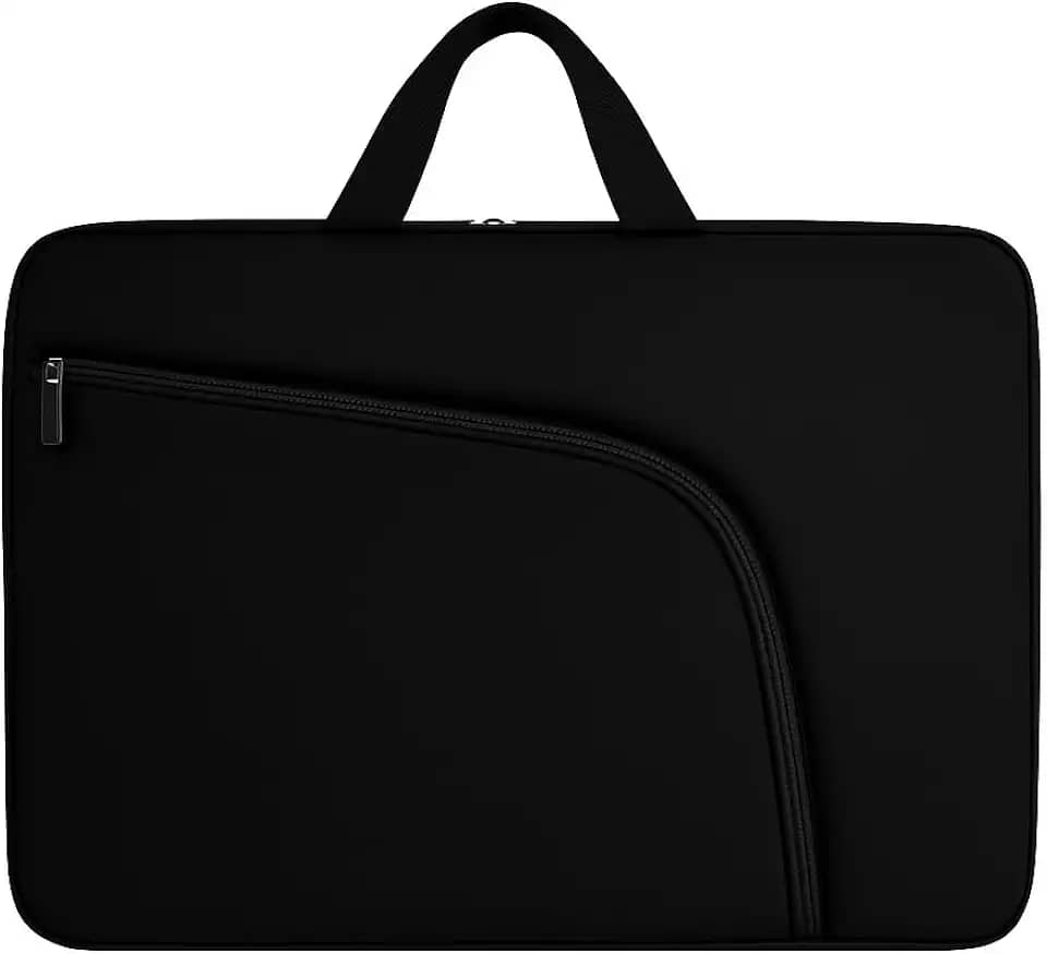 Capa para Notebook 15.6 Polegadas, Resistente à Água, Leve (150g), com Alça e Bolso Frontal, Case Protetora Slim para Trabalho, Faculdade e Viagem, Alça Reforçada, Neoprene - Qualidade Premium
