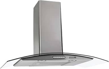 Coifa de Parede 80cm Vidro Curvo Duto Slim Nardelli Inox