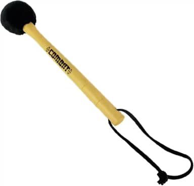 Baqueta Bumbo Surdo Cabo Madeira 33 Cm Ponta Pelúcia