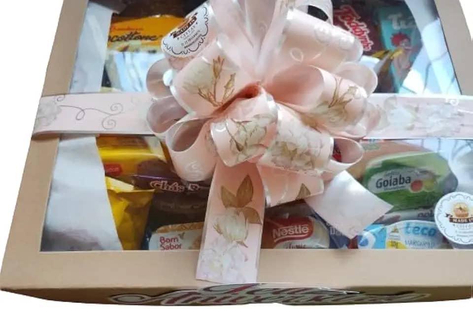 Deliciosa Cesta de Café da Manhã - Edição Especial na Caixa (Tons femininos)