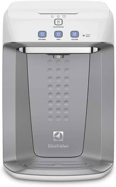 Purificador de Água Gelada Fria e Natural Elétrico Compacto Eletronico placa Electrolux Alerta troca de Filtro refil 12 meses ou 3000l Painel Touch Bivolt Branco PA21G