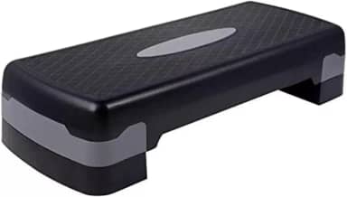 Step de Academia para Exercício Aeróbico 67 x 28 x 10-15cm com Regulagem de Altura Premium Rubber Fit