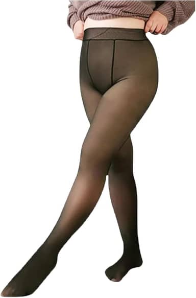 Meia-Calça Térmica Forrada Peluciada TAM G (40-44) Premium Translúcida Pelinho Flanelada Prime