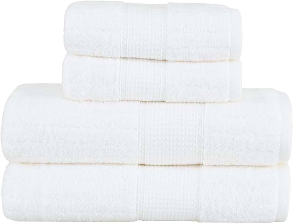 Jogo de Toalhas Buddemeyer Fio Penteado Alva Banho Branco 4 Peças