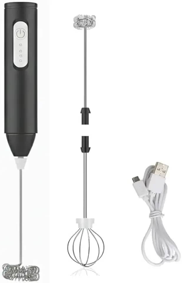 Mini Mixer Portátil Misturador de Bebidas Recarregável USB Espumador de Leite Batedor de Ovos Cozinha Cafe Multiuso Sem Fio Premium