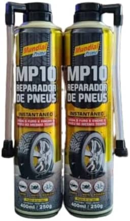 Kit 2 Reparador de Pneus Instantâneo 400ML MP10 Solução para Emergências