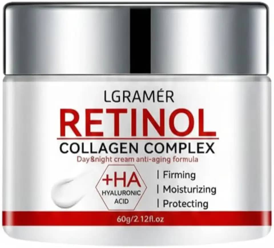 Sérum Facial Retinol e Colágeno com Ácido Hialurônico | Anti-Idade, Rugas e Firmeza da Pele