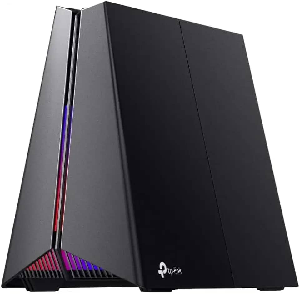 TP-Link Roteador para jogos BE9300 Tri-Band Wi-Fi 7, até 9,3 Gbps, duas portas 5G, portas 3 x 2,5 G, banda de 6 GHz, aceleração de jogos, segurança HomeShield, jogos e streaming, casa inteligente,