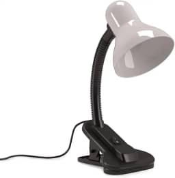 Luminária De Mesa Articulada Viking Clip Estudo Escritório Cor: Branco